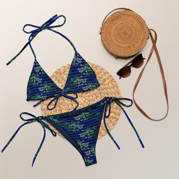All-over print recycled string bikini - Objet D'Art