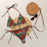 All-over print recycled string bikini - Objet D'Art