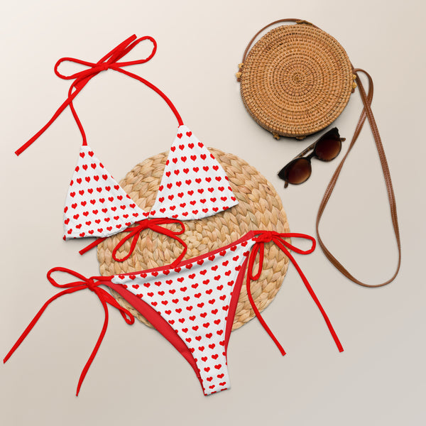 All-over print recycled string bikini - Objet D'Art