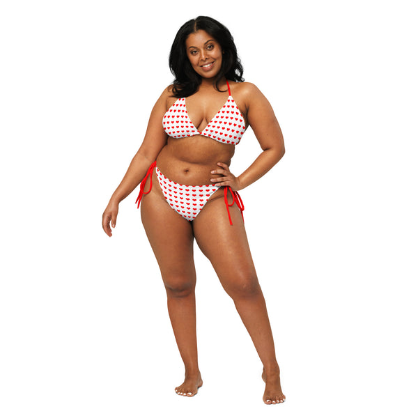 All-over print recycled string bikini - Objet D'Art