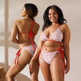 All-over print recycled string bikini - Objet D'Art