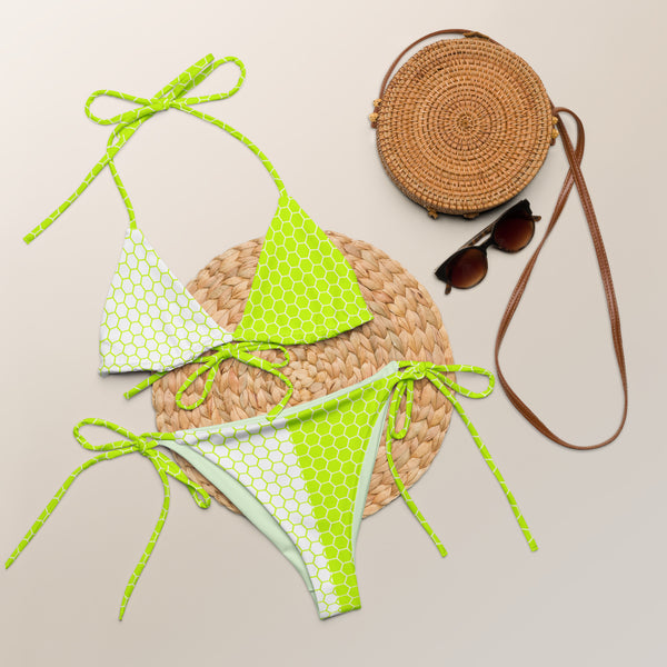 All-over print recycled string bikini - Objet D'Art
