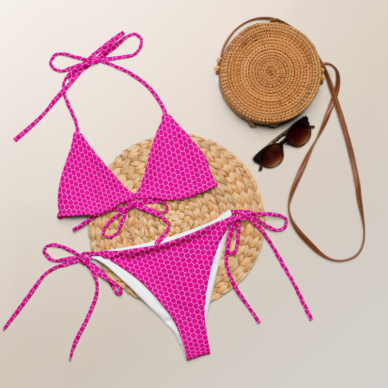 All-over print recycled string bikini - Objet D'Art