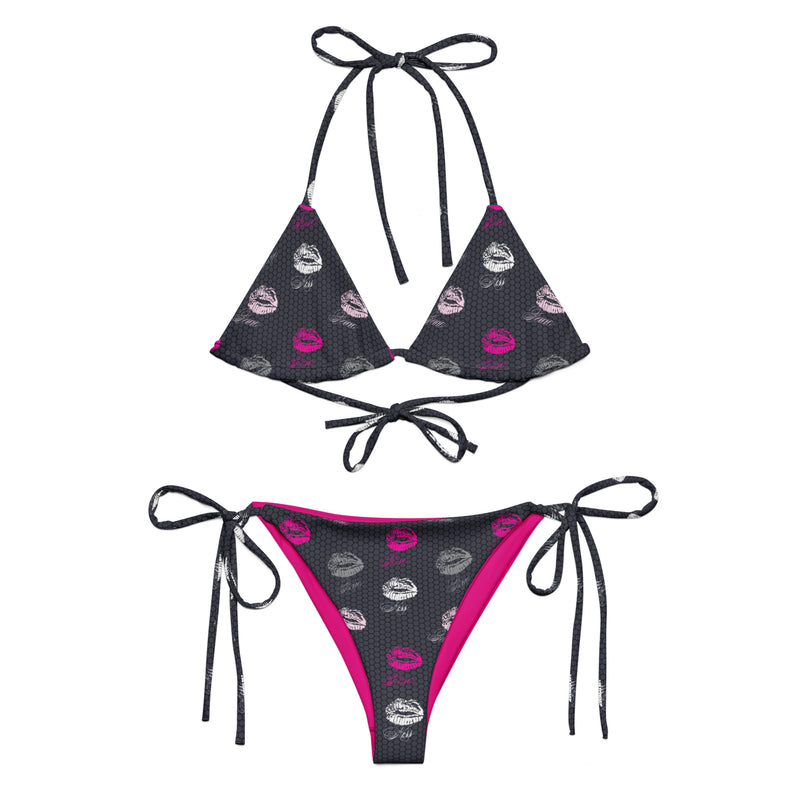 All-over print recycled string bikini - Objet D'Art