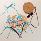 All-over print recycled string bikini - Objet D'Art