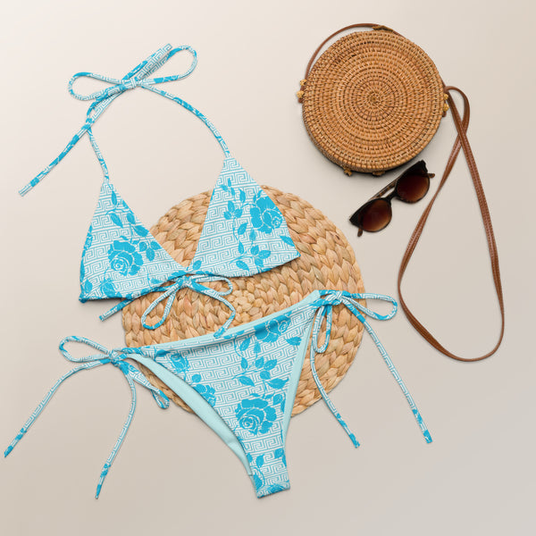 All-over print recycled string bikini - Objet D'Art