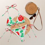 All-over print recycled string bikini - Objet D'Art