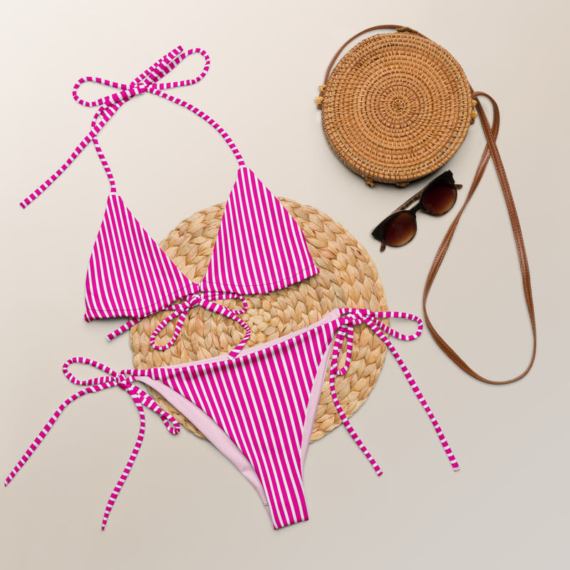 All-over print recycled string bikini - Objet D'Art