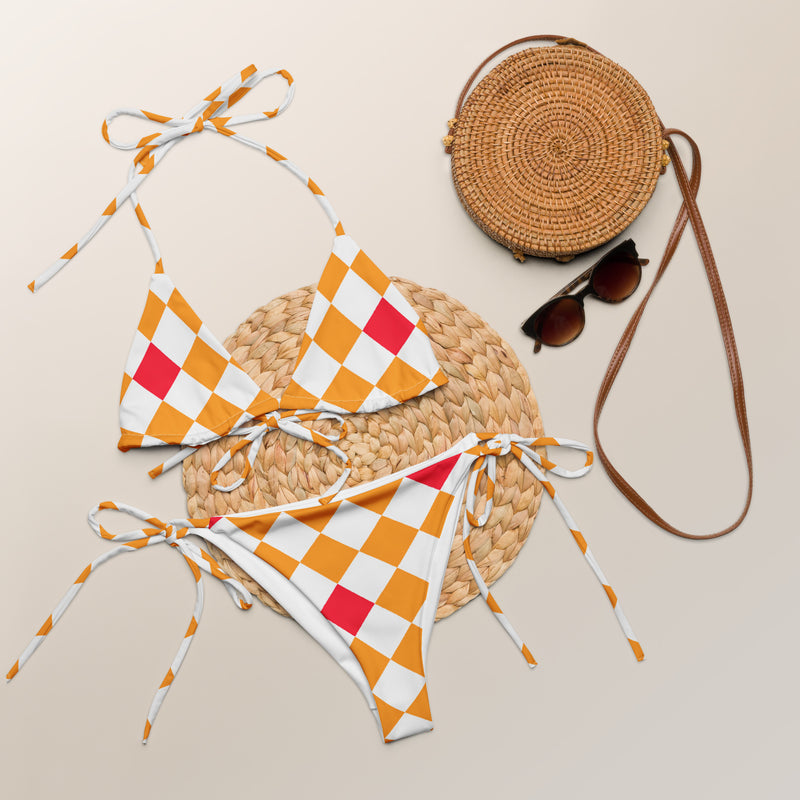 All-over print recycled string bikini - Objet D'Art