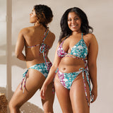 All-over print recycled string bikini - Objet D'Art