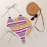 All-over print recycled string bikini - Objet D'Art