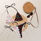 All-over print recycled string bikini - Objet D'Art
