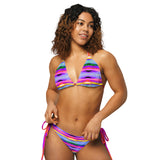 All-over print recycled string bikini - Objet D'Art