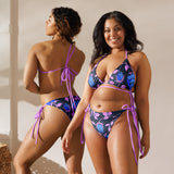 All-over print recycled string bikini - Objet D'Art
