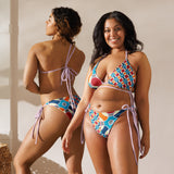 All-over print recycled string bikini - Objet D'Art