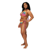 All-over print recycled string bikini - Objet D'Art