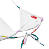 All-over print recycled string bikini - Objet D'Art