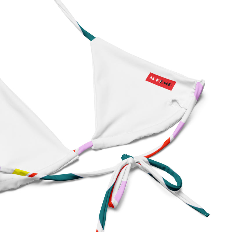All-over print recycled string bikini - Objet D'Art