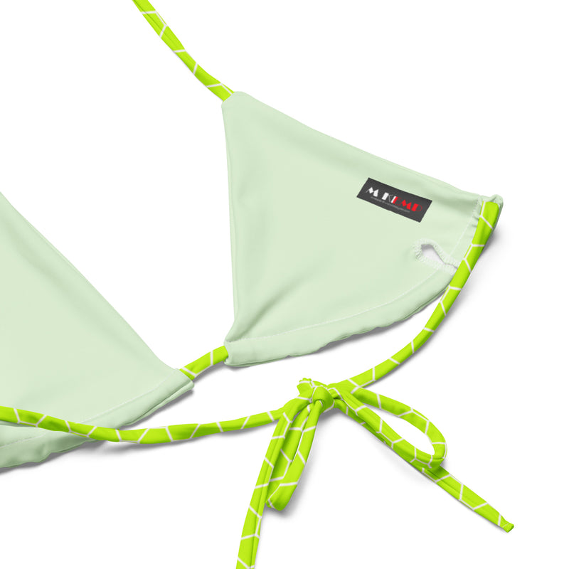 All-over print recycled string bikini - Objet D'Art