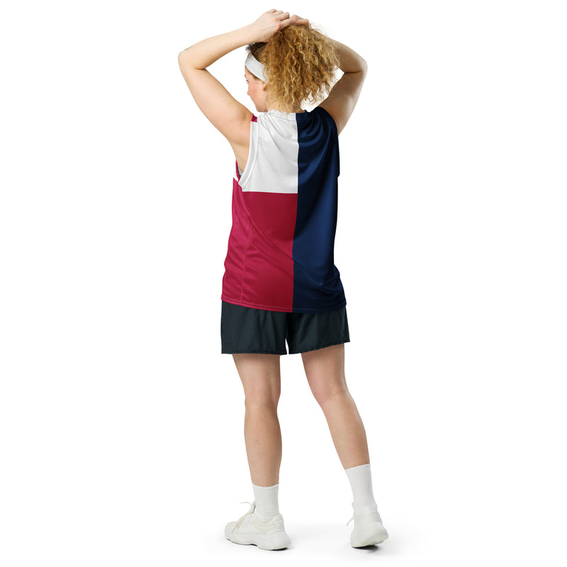 Texas Lone Star Recycled unisex basketball jersey - Objet D'Art