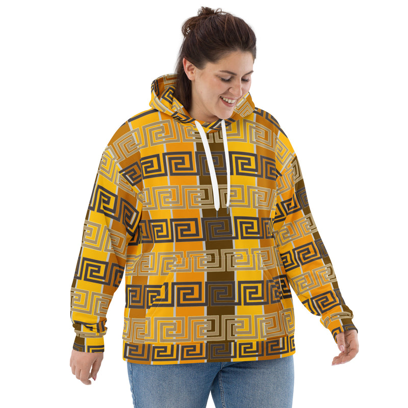 Bronze Greek Key Unisex Hoodie - Objet D'Art
