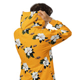 Sweet Magnolia on Saffron Unisex zip hoodie