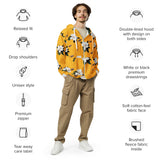 Sweet Magnolia on Saffron Unisex zip hoodie