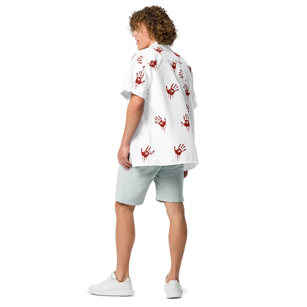 Hand Print Unisex button shirt - Objet D'Art