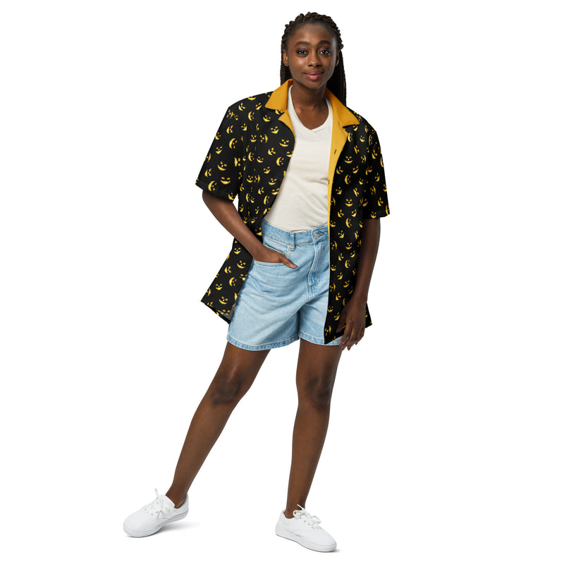 Jack O' Lantern Glow Unisex button shirt - Objet D'Art