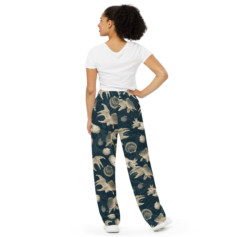 All-over print unisex wide-leg pants - Objet D'Art