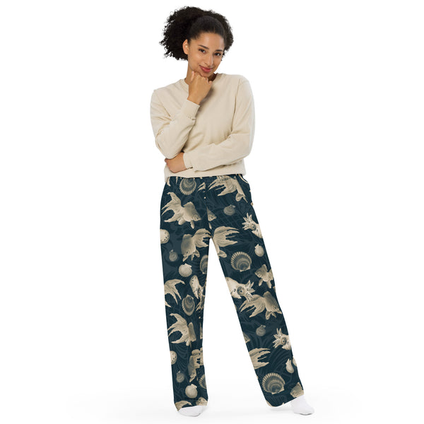 All-over print unisex wide-leg pants - Objet D'Art