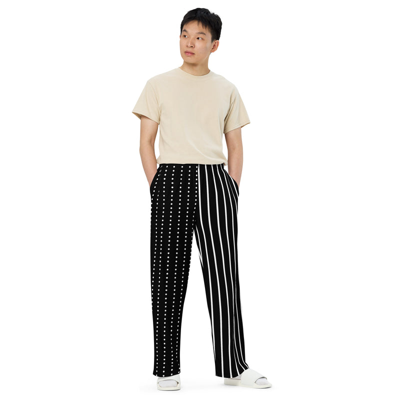 All-over print unisex wide-leg pants - Objet D'Art