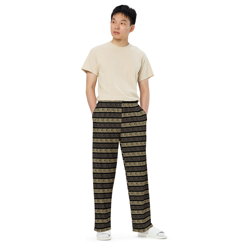 All-over print unisex wide-leg pants - Objet D'Art
