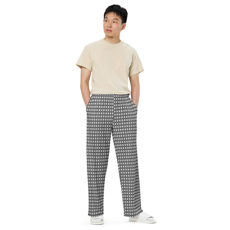 All-over print unisex wide-leg pants - Objet D'Art