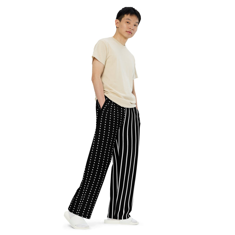 All-over print unisex wide-leg pants - Objet D'Art