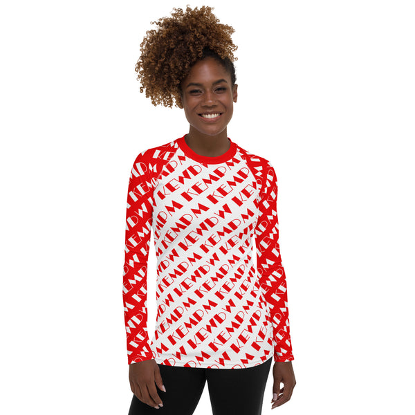 M Kemp Logo Women's Rash Guard - Objet D'Art