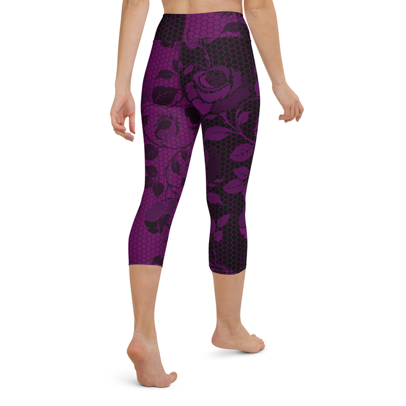 Rosy Yoga Capri Leggings - Objet D'Art