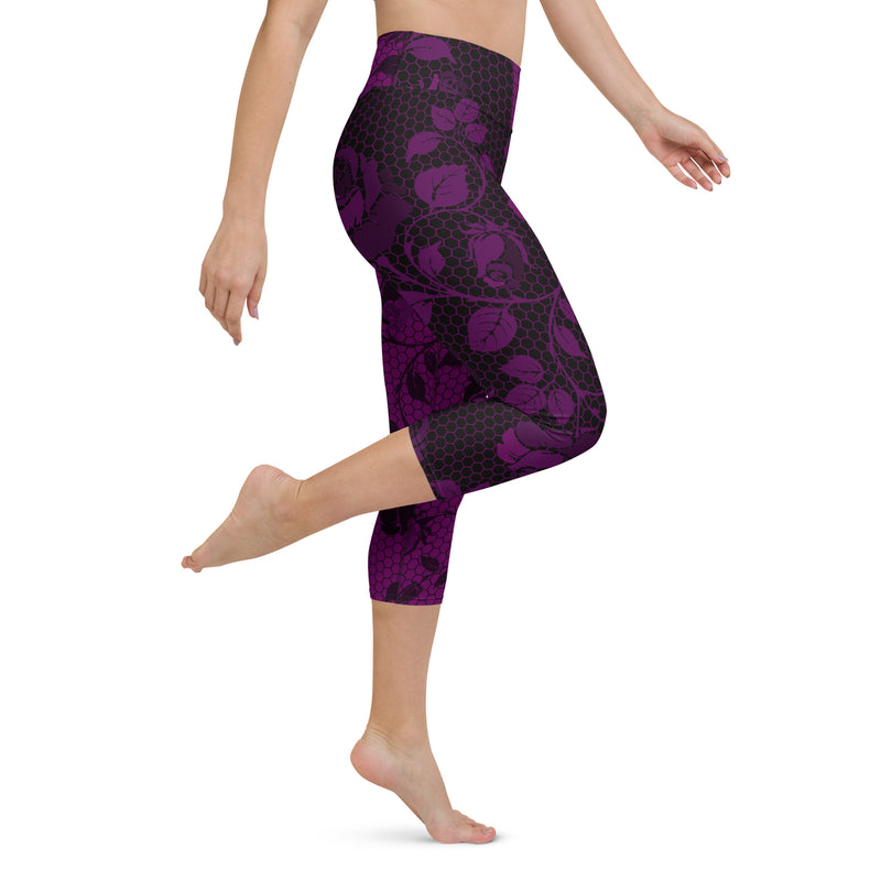 Rosy Yoga Capri Leggings - Objet D'Art