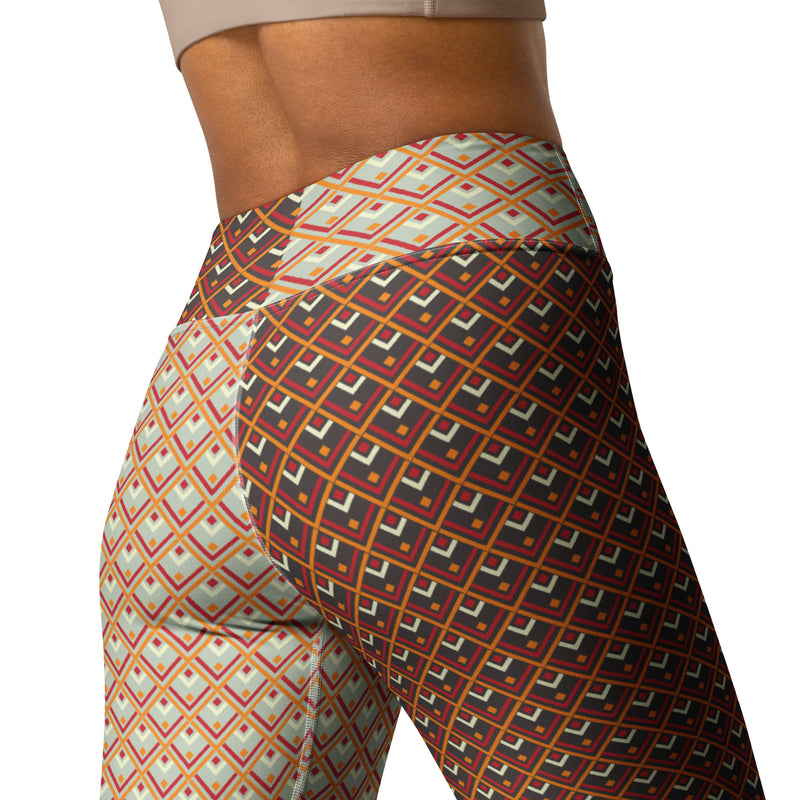 Asymmetry Art Yoga Leggings - Objet D'Art