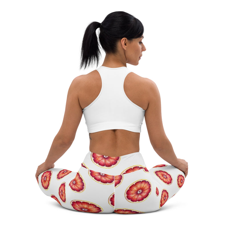 Grapefruit Wheels Yoga Leggings
