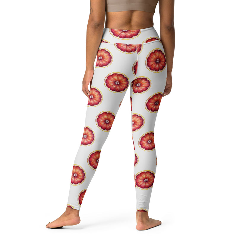 Grapefruit Wheels Yoga Leggings