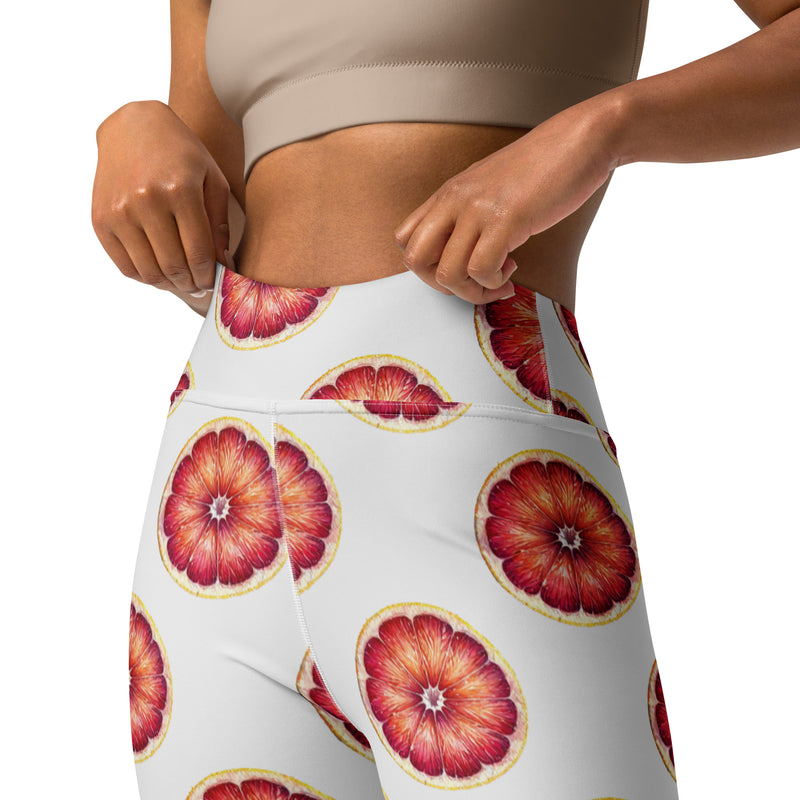 Grapefruit Wheels Yoga Leggings