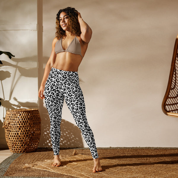 Snow Leopard Yoga Leggings - Objet D'Art