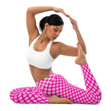 Fuchsia Petals Yoga Leggings - Objet D'Art