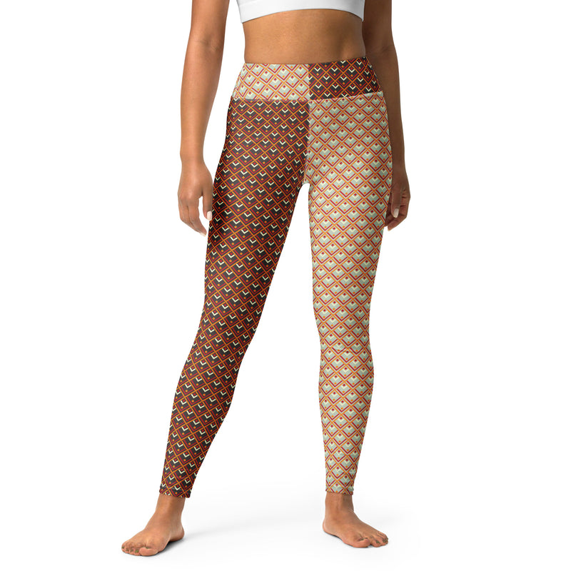 Asymmetry Art Yoga Leggings - Objet D'Art