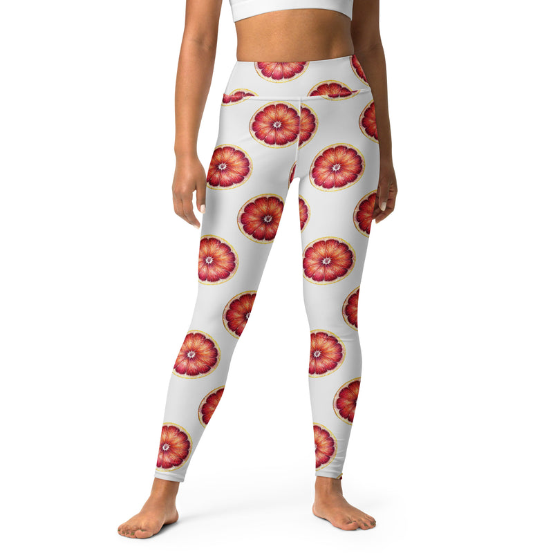 Grapefruit Wheels Yoga Leggings