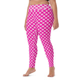 Fuchsia Petals Yoga Leggings - Objet D'Art