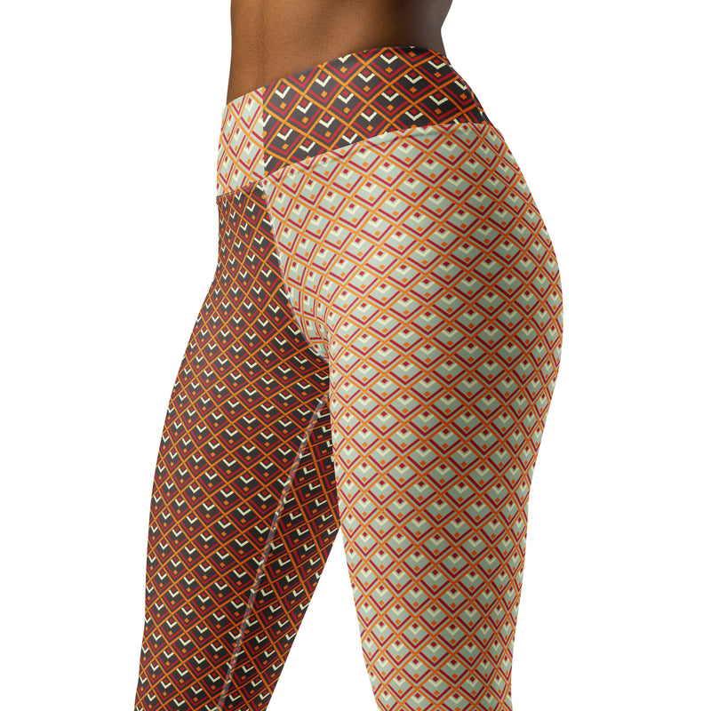 Asymmetry Art Yoga Leggings - Objet D'Art