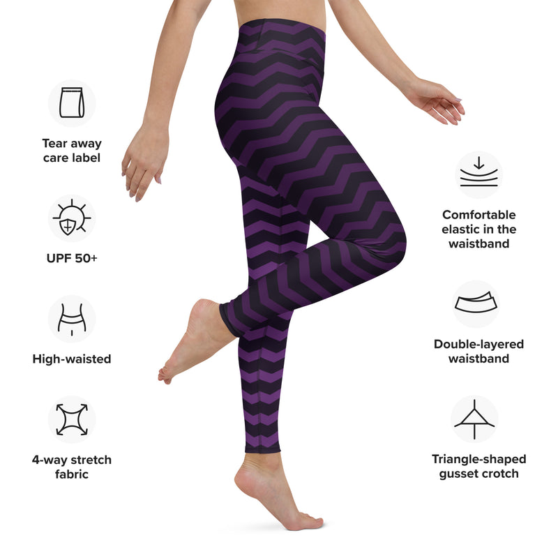 Herringbone Royalty Yoga Leggings - Objet D'Art