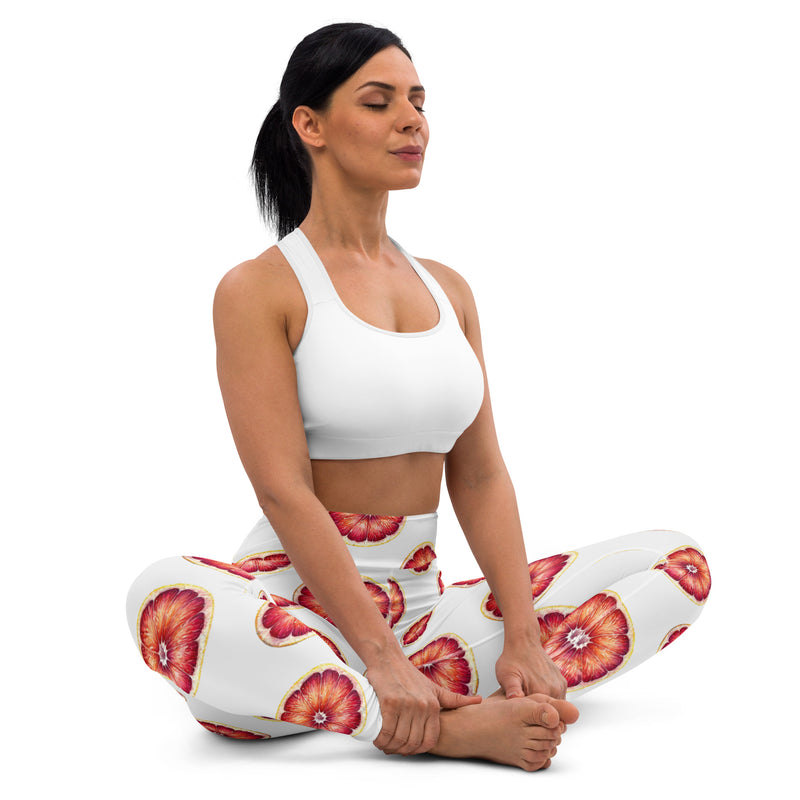 Grapefruit Wheels Yoga Leggings